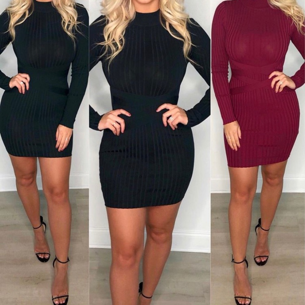 NWT Red Long Sleeved Dress